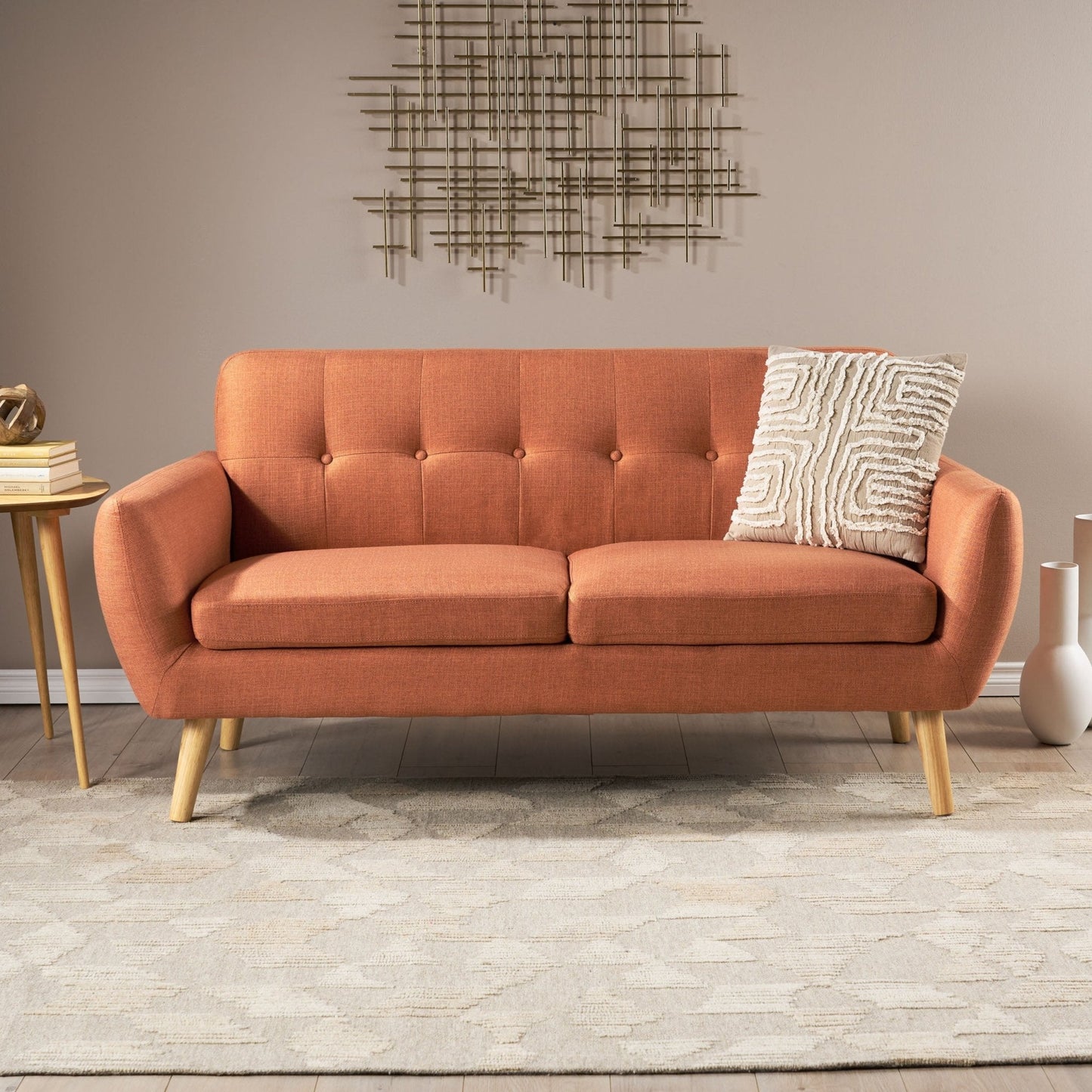 Dusk Loveseat with Button-tufted Backrest