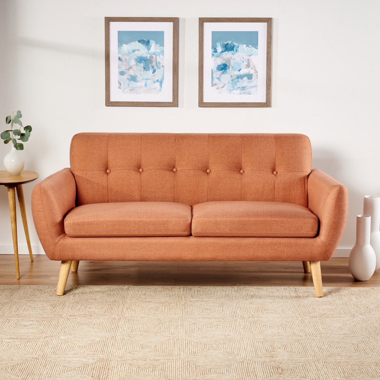 Dusk Loveseat with Button-tufted Backrest