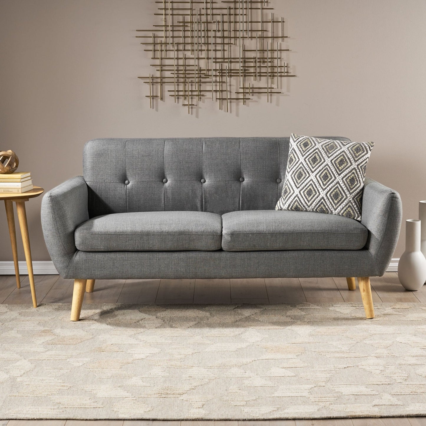 Dusk Loveseat with Button-tufted Backrest