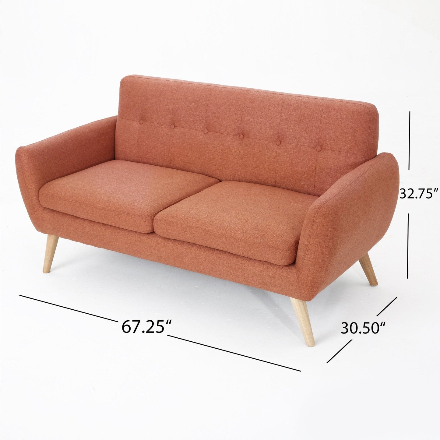 Dusk Loveseat with Button-tufted Backrest