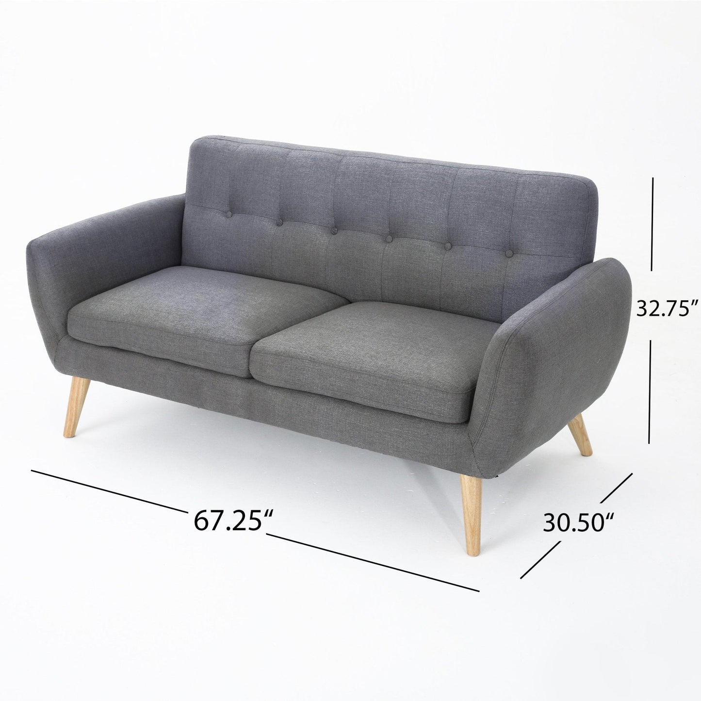 Dusk Loveseat with Button-tufted Backrest