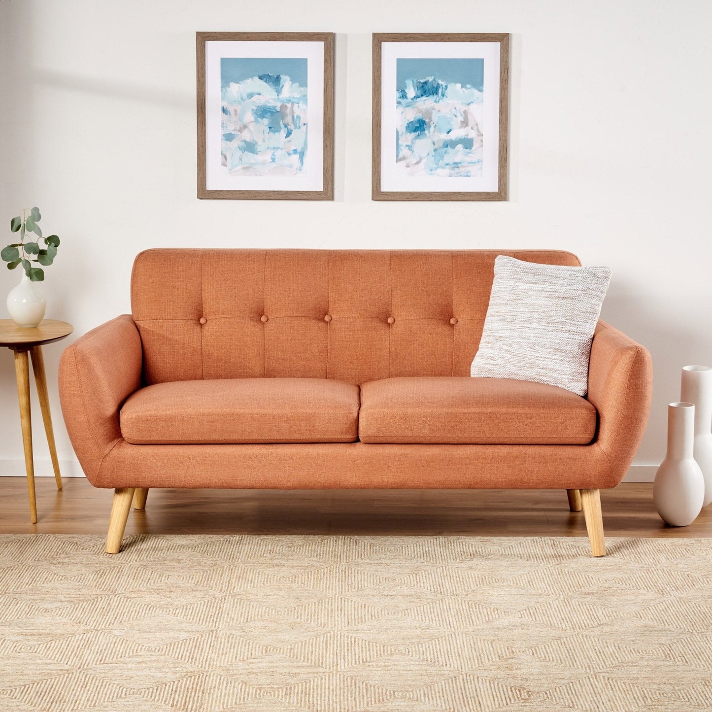 Dusk Loveseat with Button-tufted Backrest