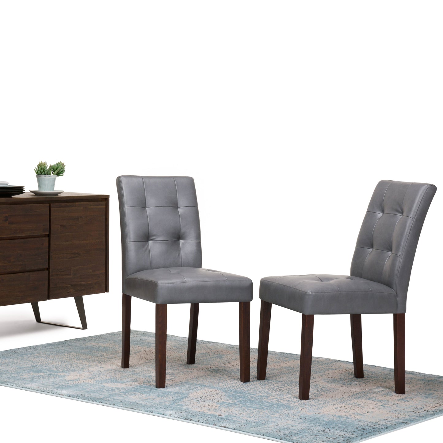 Effulgent Upholstered Dining Chair with Button Tufted, Set of 2