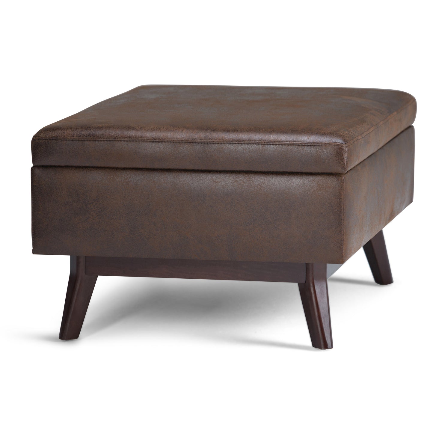 Untamed Upholstered Ottoman with Flip Top Storage and Wood Frame
