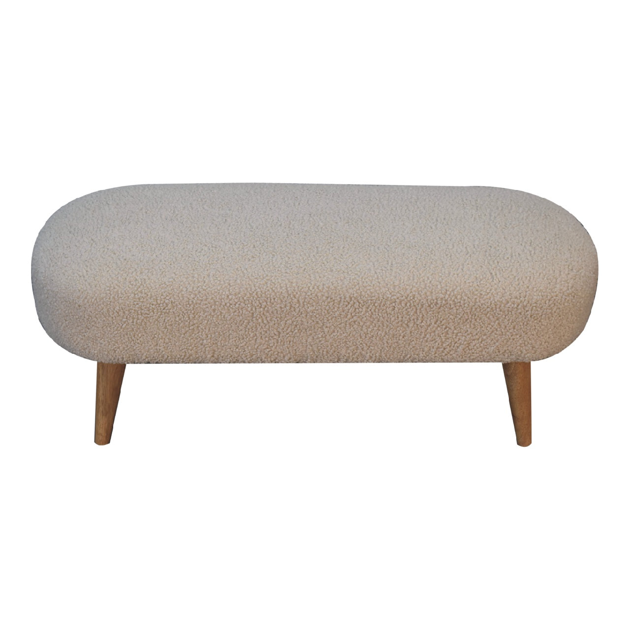 Upholstered Hallway Bench with Wood Legs