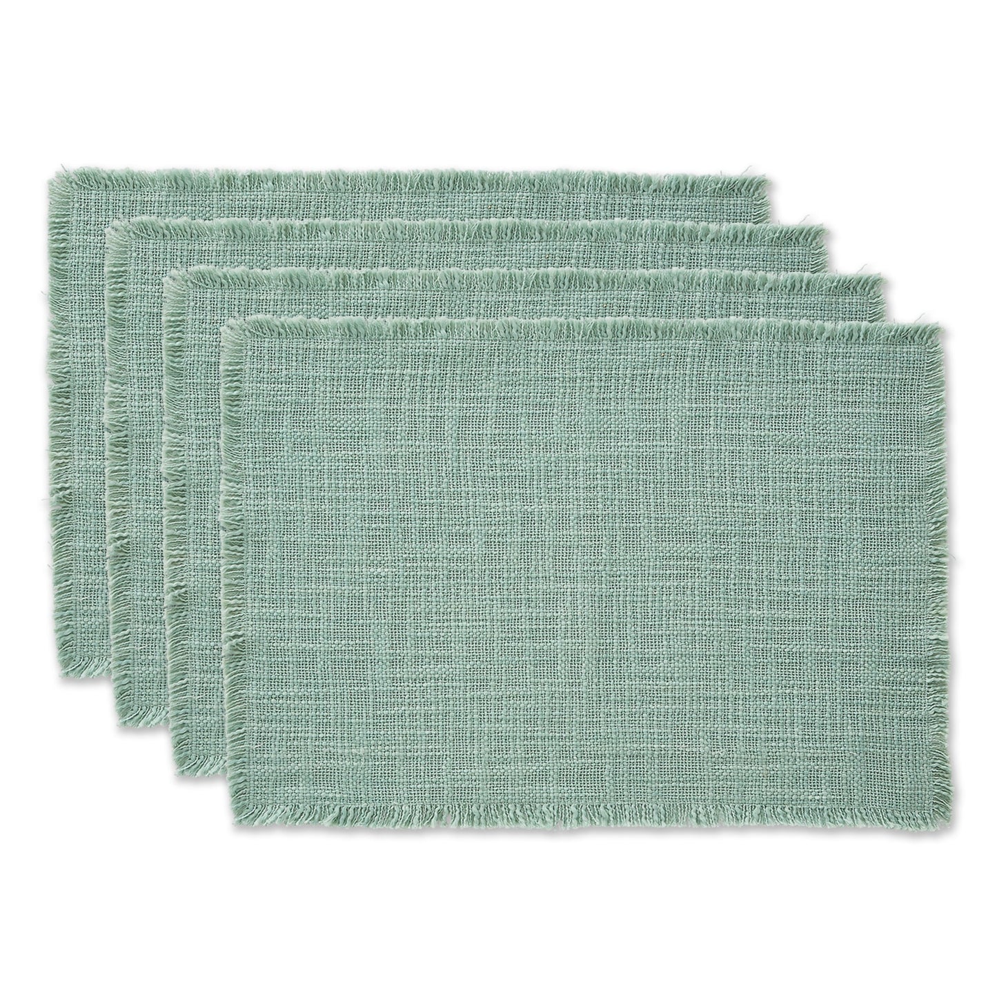 Jadeite Basket Fringe Placemats, Set Of 4
