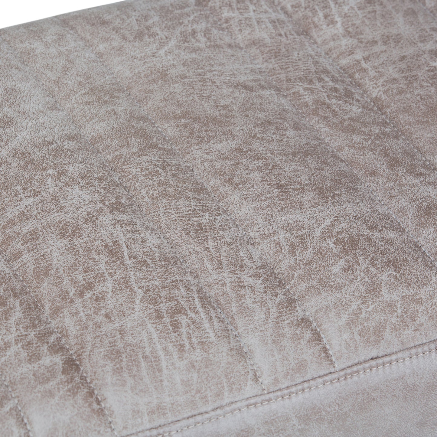 Bloom Upholstered Ottoman Bench with Vertical Stitching and X Design Trestle Base