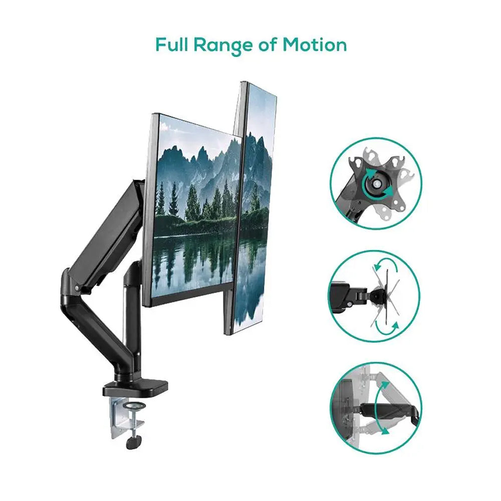 Activiva 17″-32″ Dual Monitor Steel Gas Spring Arm