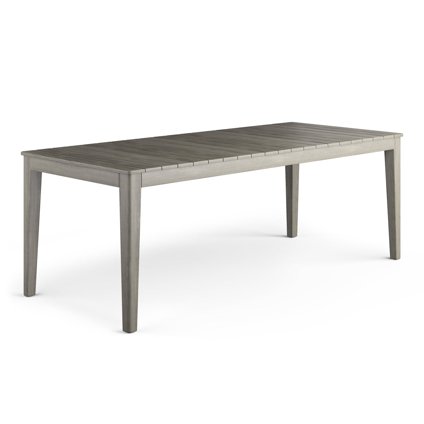 Outdoor Dining Table with Slatted Top and Solid Wood Legs