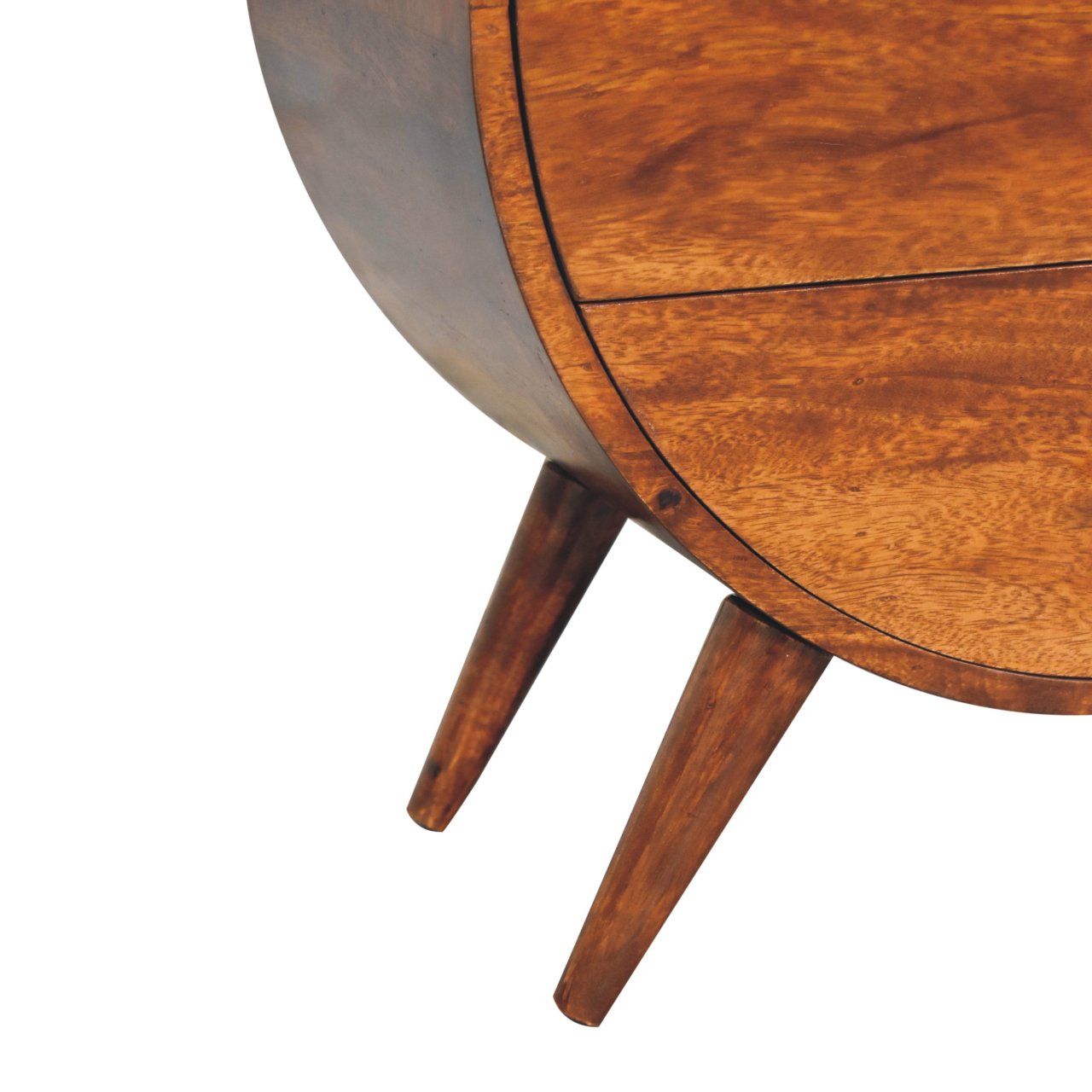 3-Drawer Nightstand with Tapered Legs