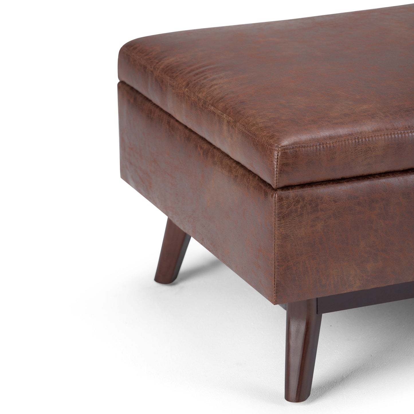 Untamed Upholstered Ottoman with Flip Top Storage and Wood Frame