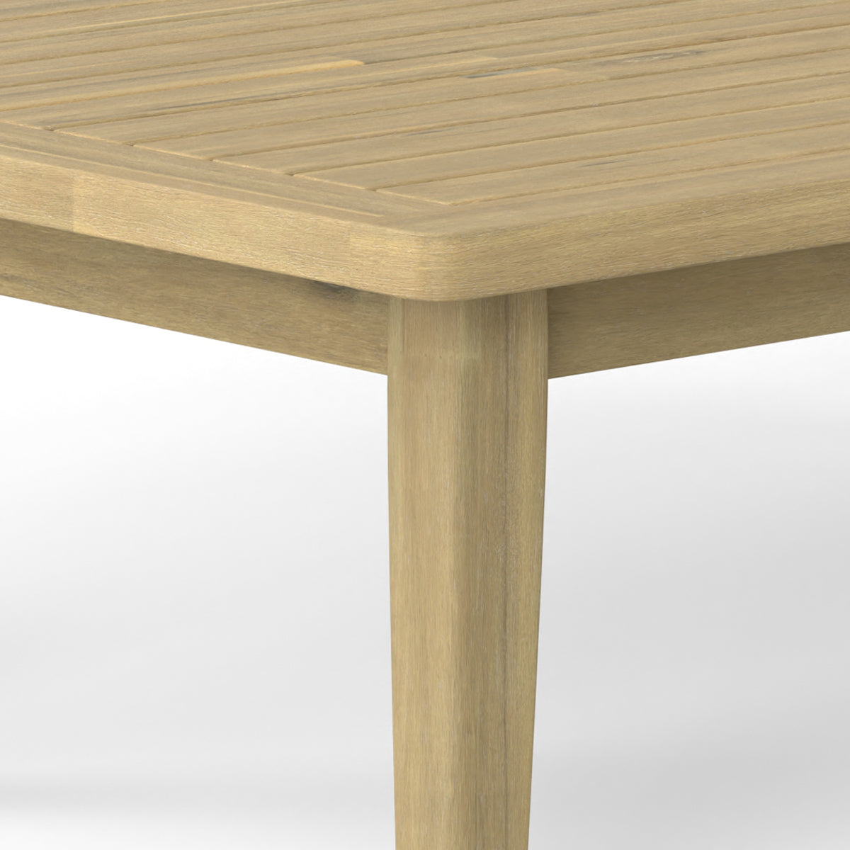 Outdoor Wooden Rectangular Coffee Table with Slatted Top