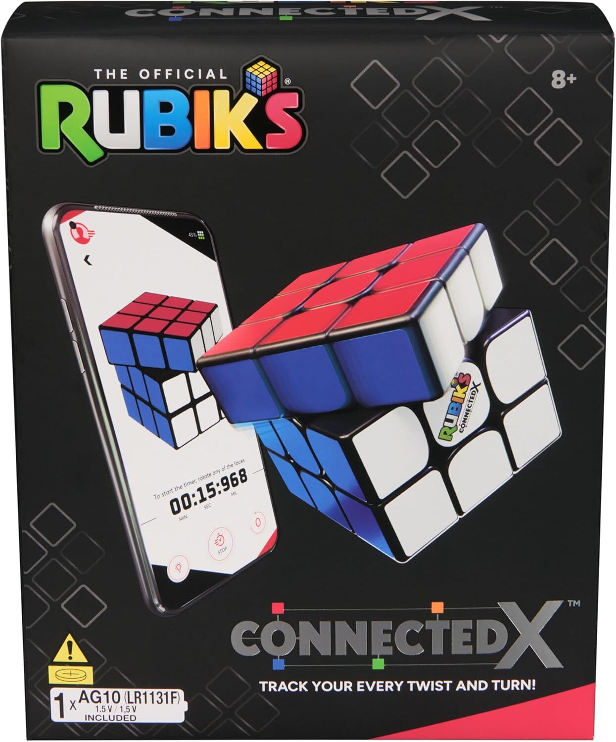 Rubik's Cube ConnectedX 3x3 Bluetooth Brain Teaser Toy for Ages 8+