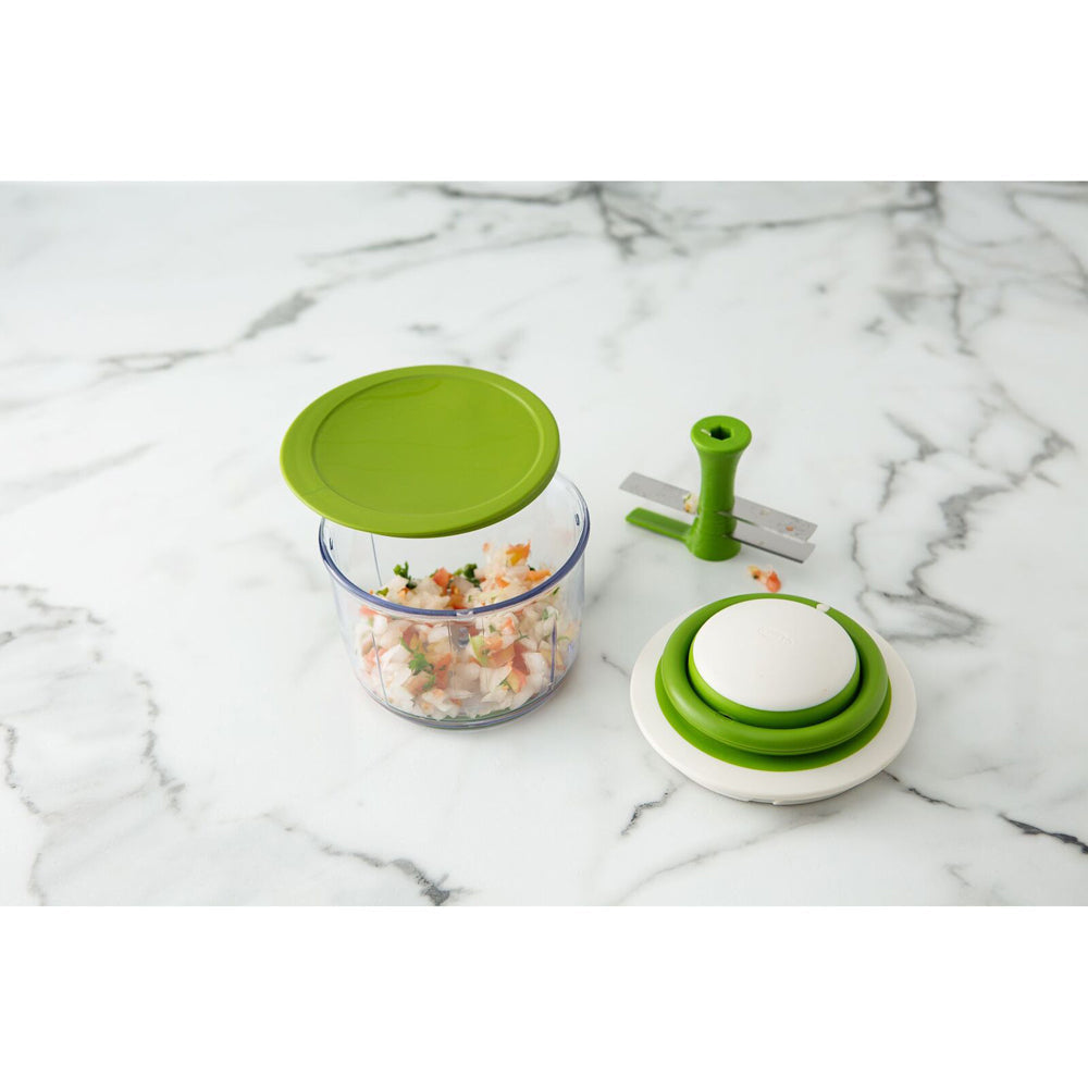 Chef'n VeggiChop 900ml Manual Food Processor & Hand-Powered Food Chopper (Green)