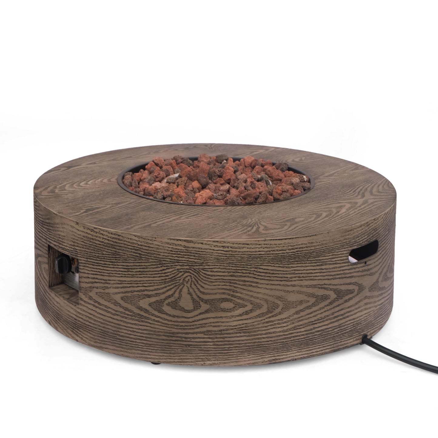 Outdoor Round Firepit with Iron Frame