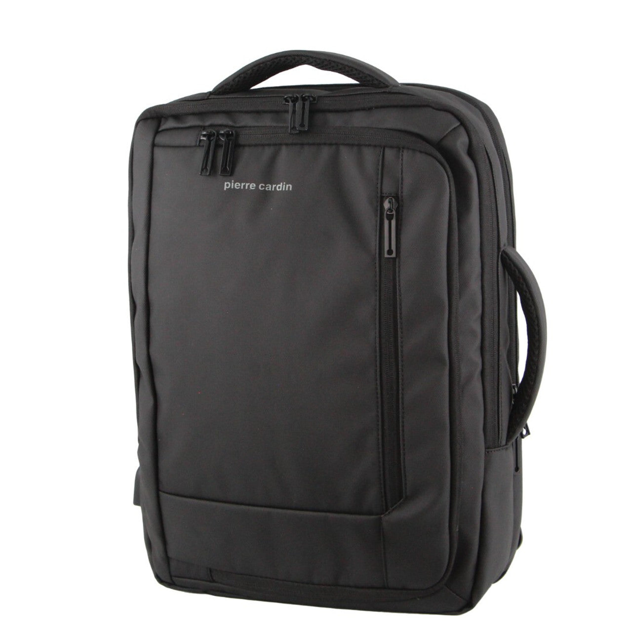 Pierre Cardin 15" Laptop Briefcase Backpack with USB Port (Black)