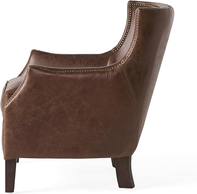 Upholstered Single Sofa with Nailhead Trim
