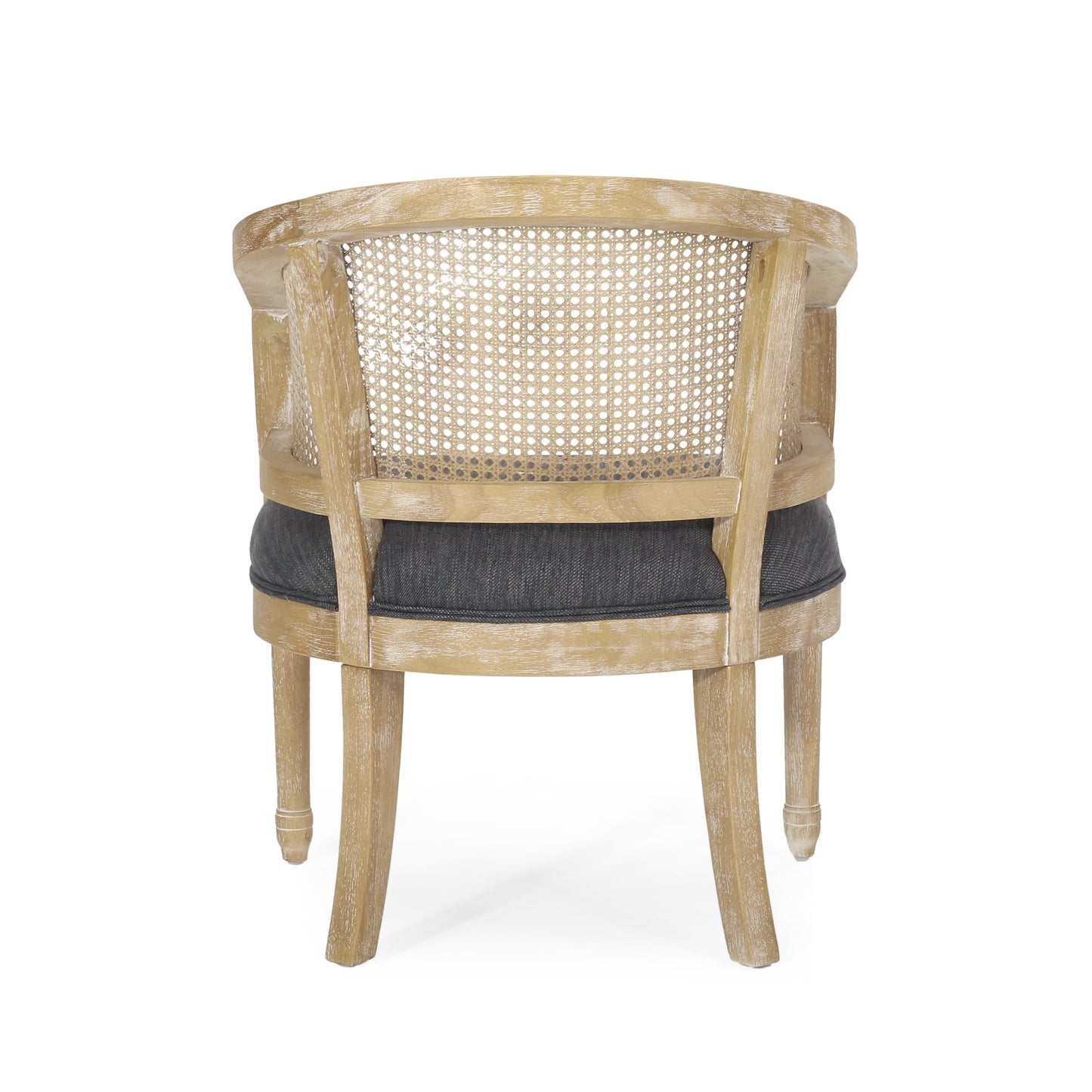 Accent Chair with Curved Back and Turned Leg