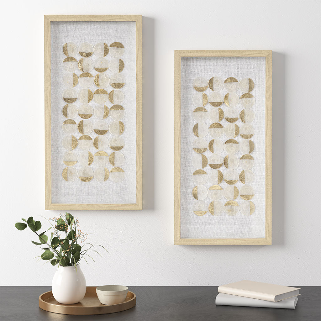 2-Piece Wall Decor Set with Hand Applied Foil