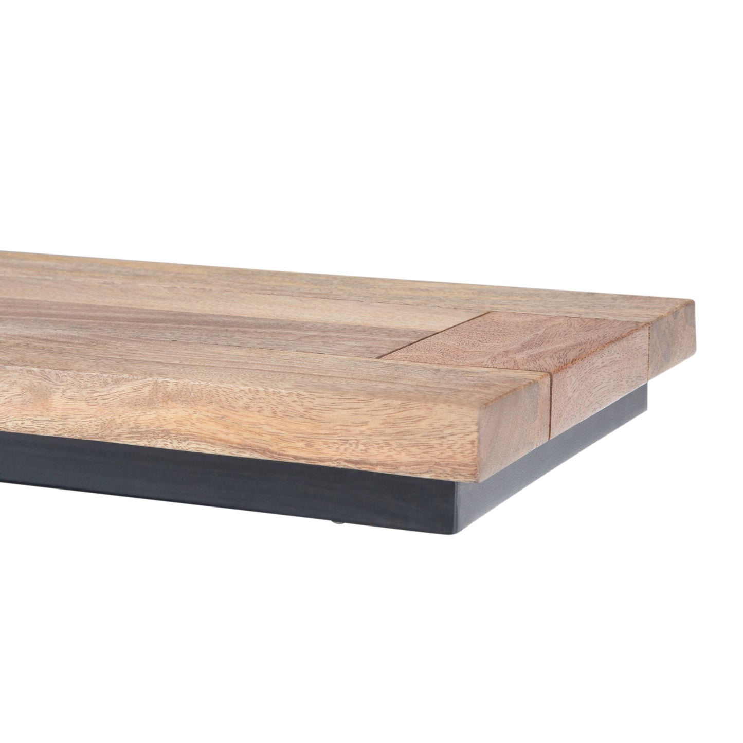 Haloed Side Table with C-Shaped Design and Metal Frame