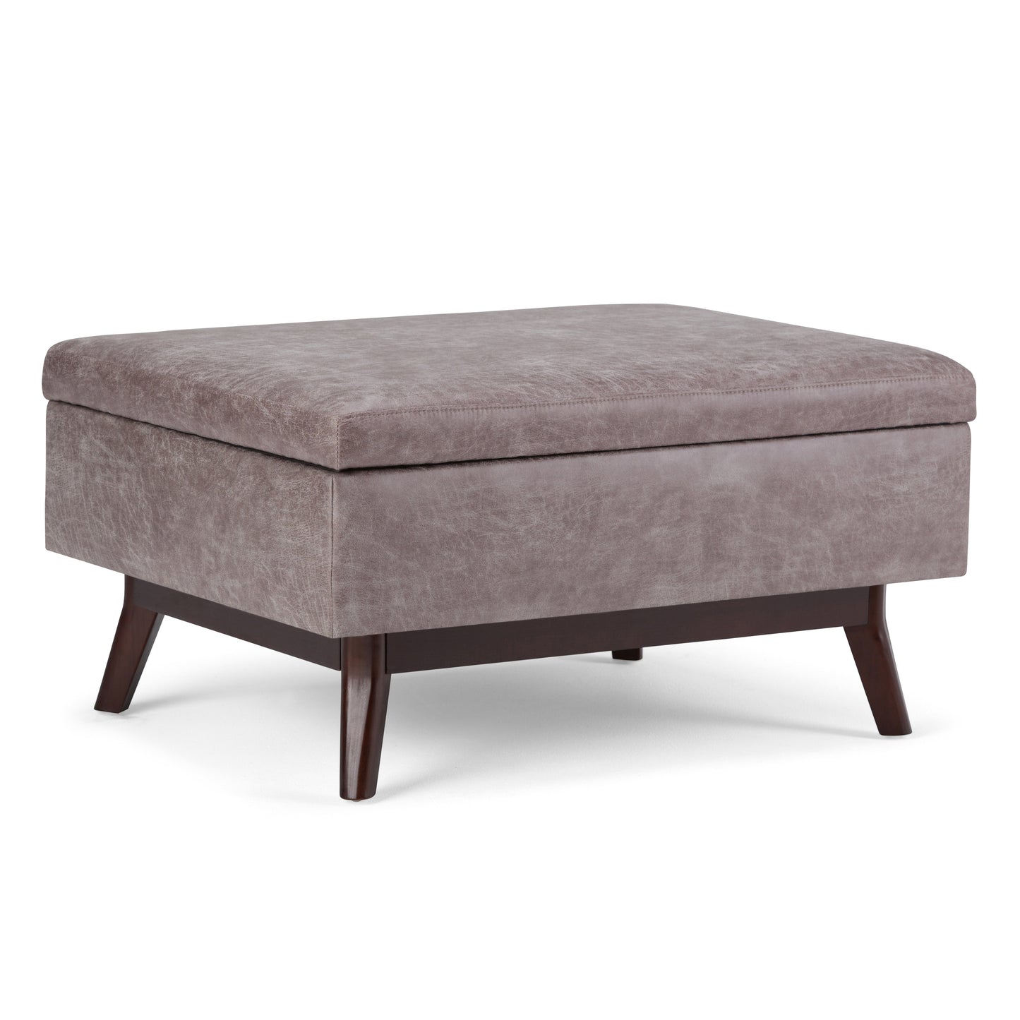 Untamed Upholstered Ottoman with Flip Top Storage and Wood Frame