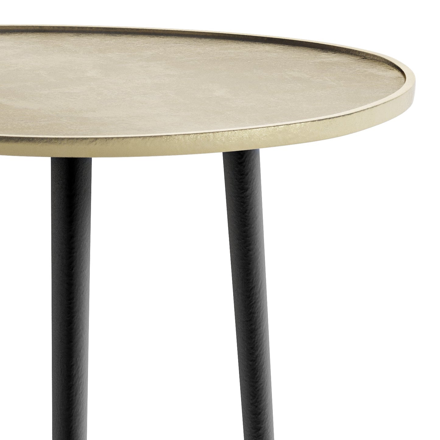 Round Metal Side Table with Tripod Base