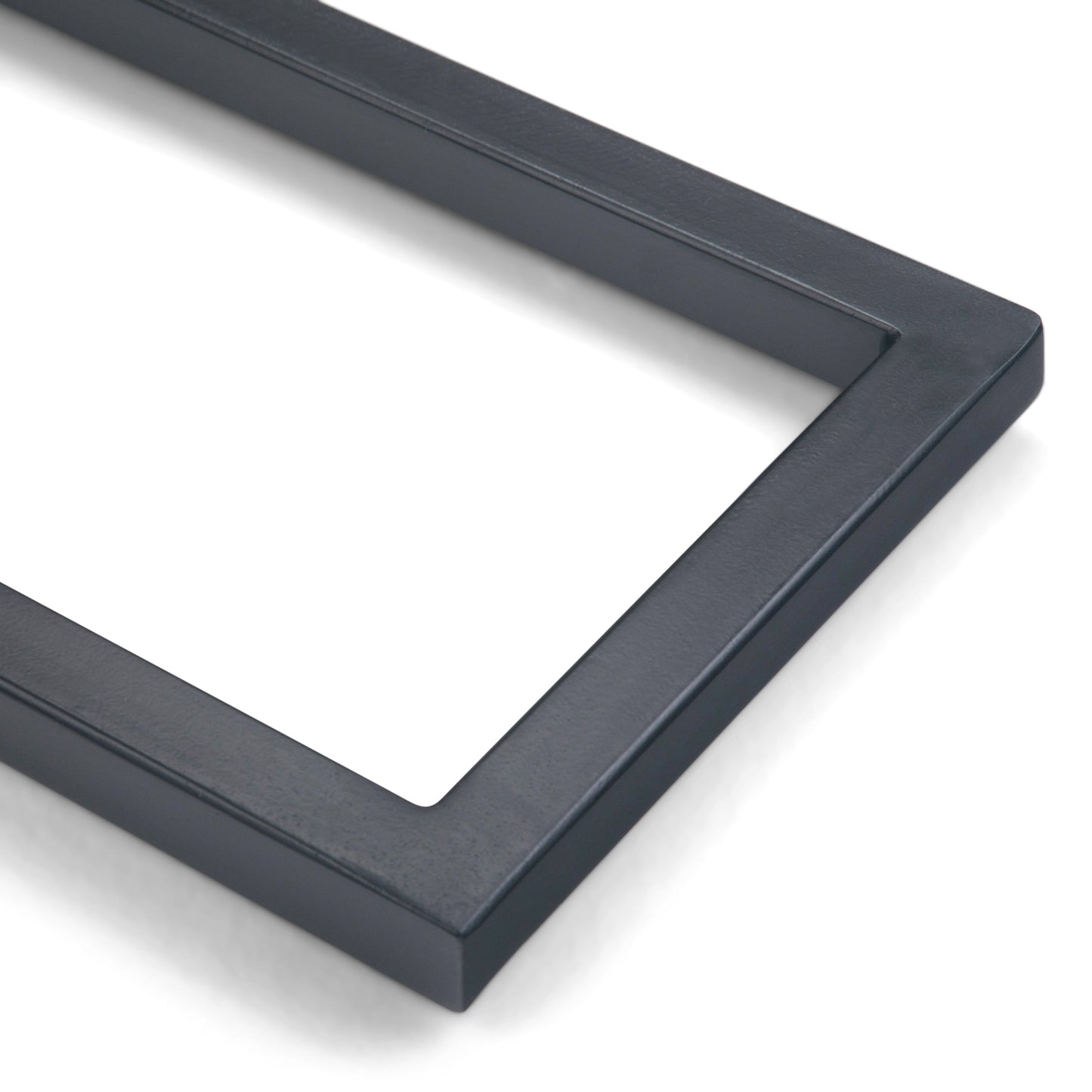 Haloed Side Table with C-Shaped Design and Metal Frame