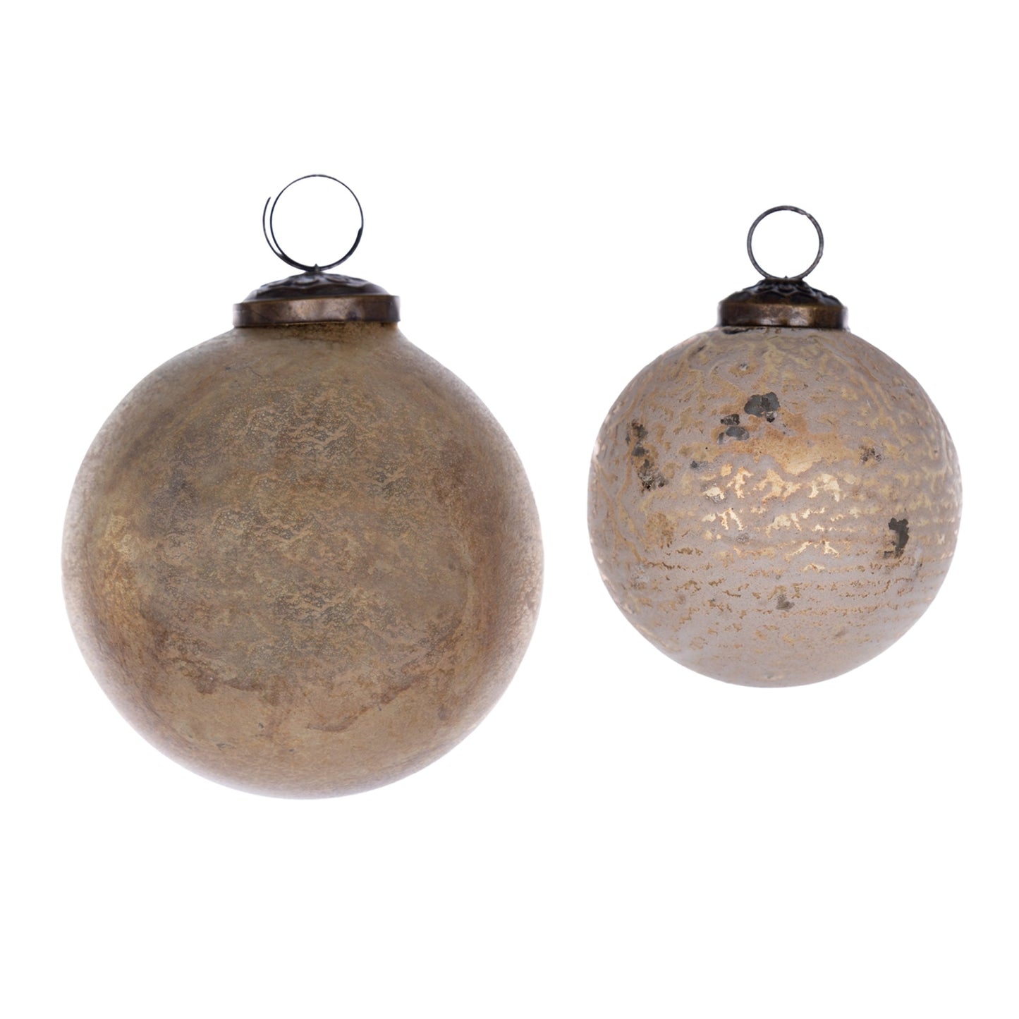 Distressed Glass Ball Ornament, Set of 12