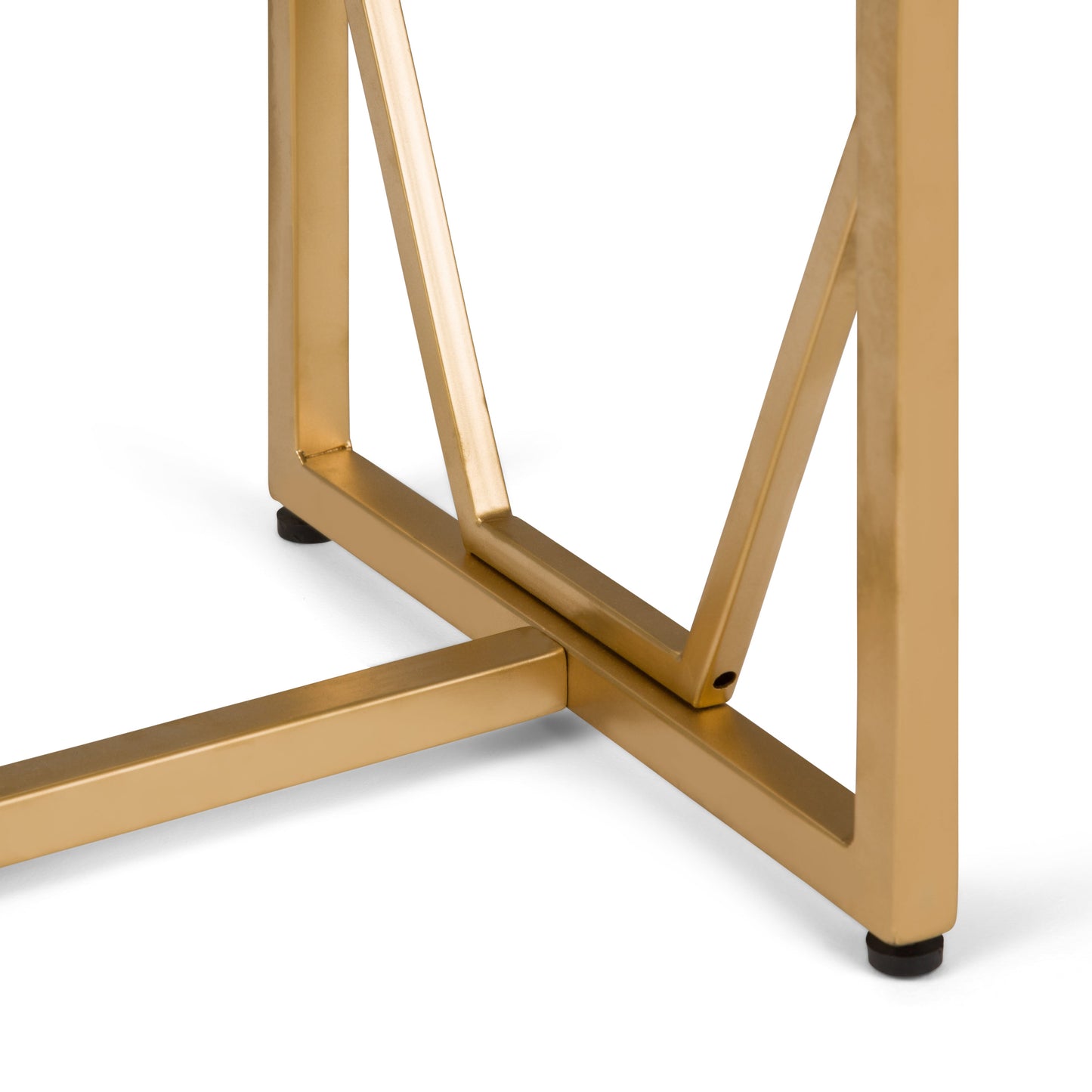Peace Metal and Wood Accent Table with Diamond-Shaped Design