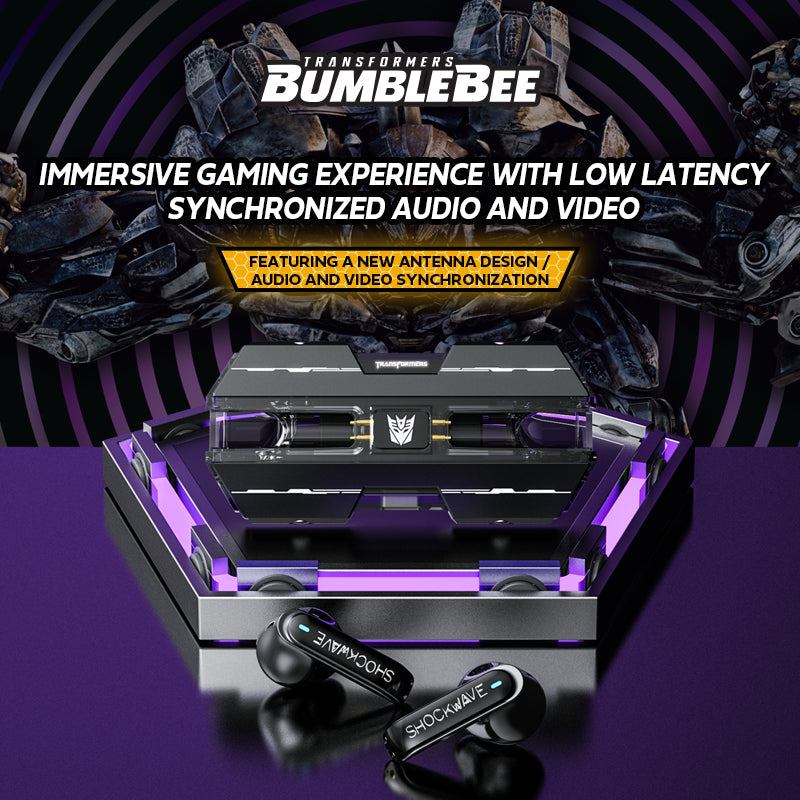 Transformers TF-T01 True Wireless Bluetooth Earbuds (Shock Wave Black)