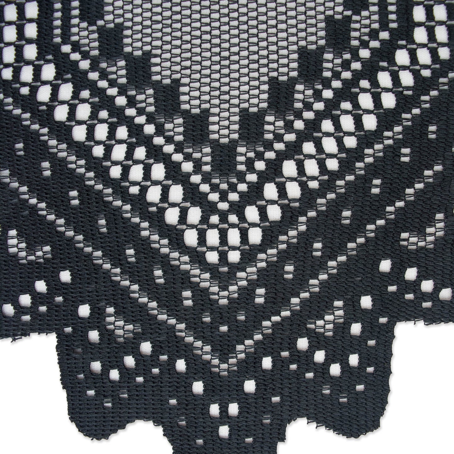 Black Nordic Lace Table Runner 14X72