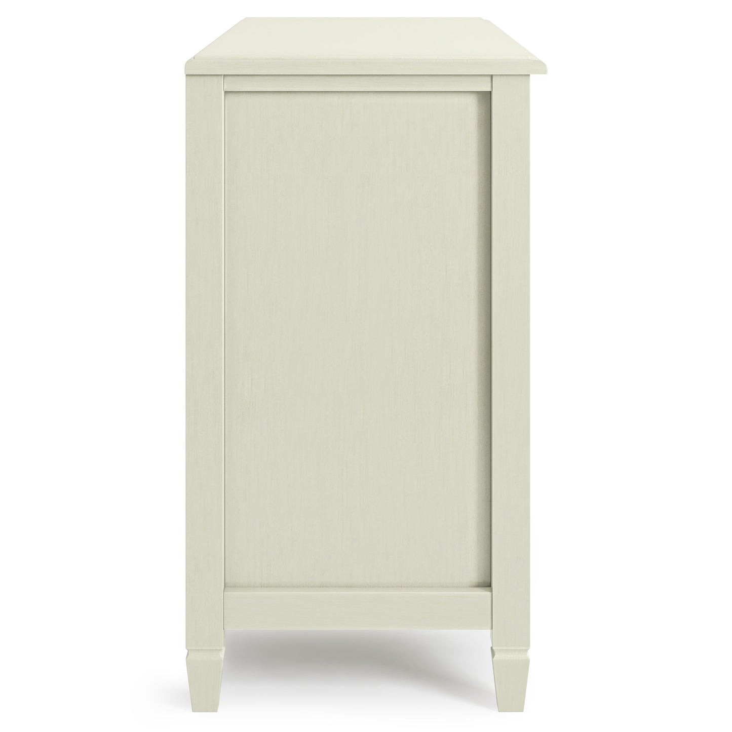 Low Storage Cabinet with Double Tempered Glass Doors and 2 Adjustable Shelves