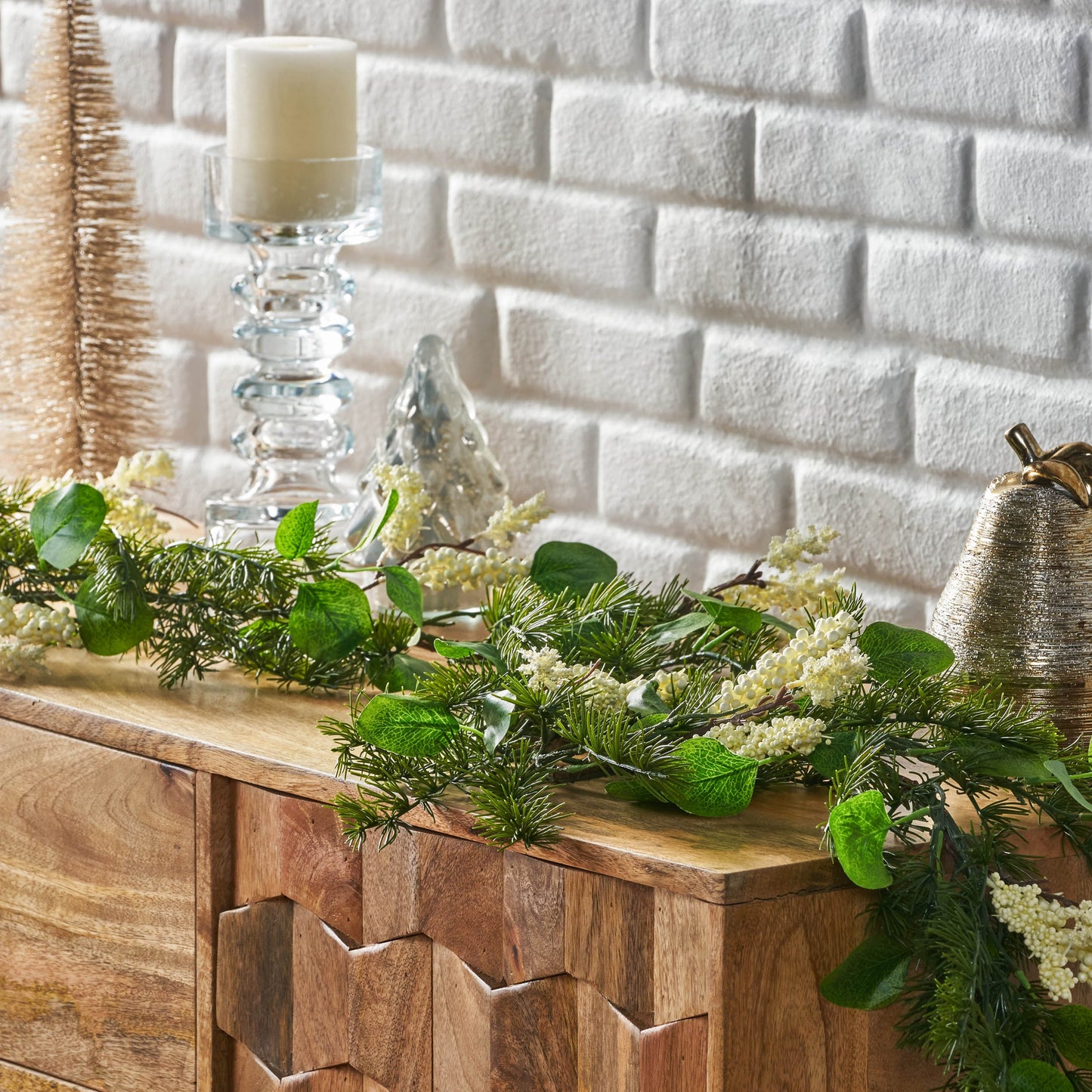 Aveny 5 ft Leaves/Berry Garland