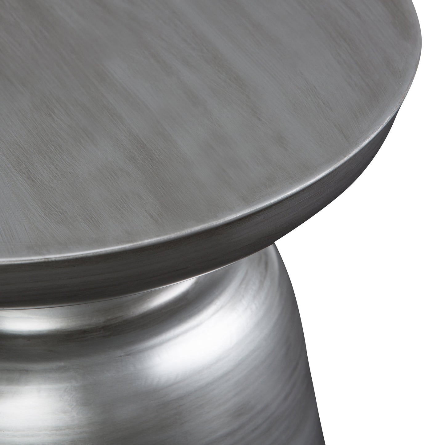 Solsticea Metal Accent Table with Round Top Design