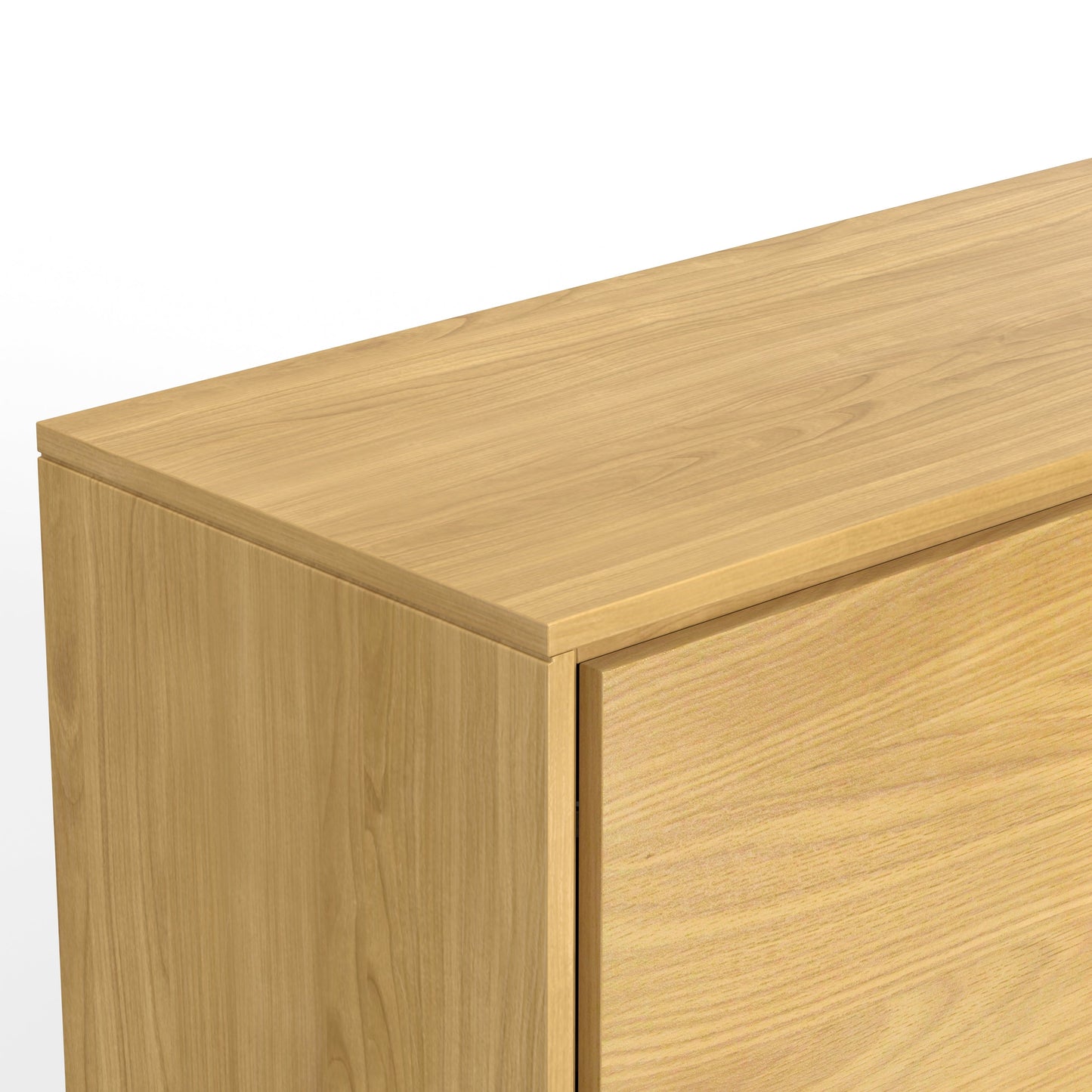 Peak 2-Door Buffet Cabinet with 3 Drawers and Metal Angled Legs