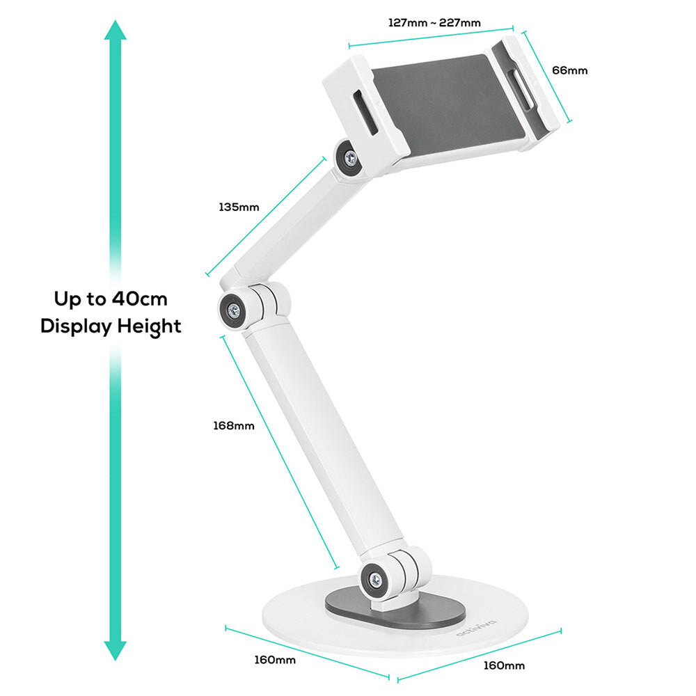 Activiva Universal iPad & Tablet Tabletop Stand (4.7-12.9") White