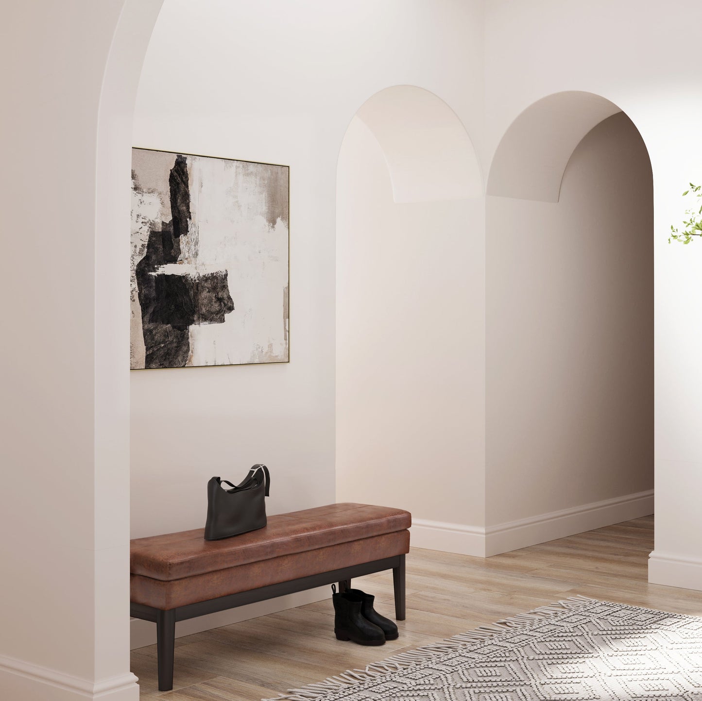 Nocturne 45.28" Ottoman Bench with Stitching Detail