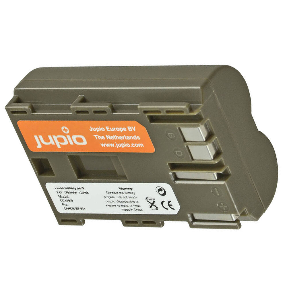 Jupio Li-Ion 7.4V 1700mAh Rechargeable Battery For Canon BP-511/511A Camera