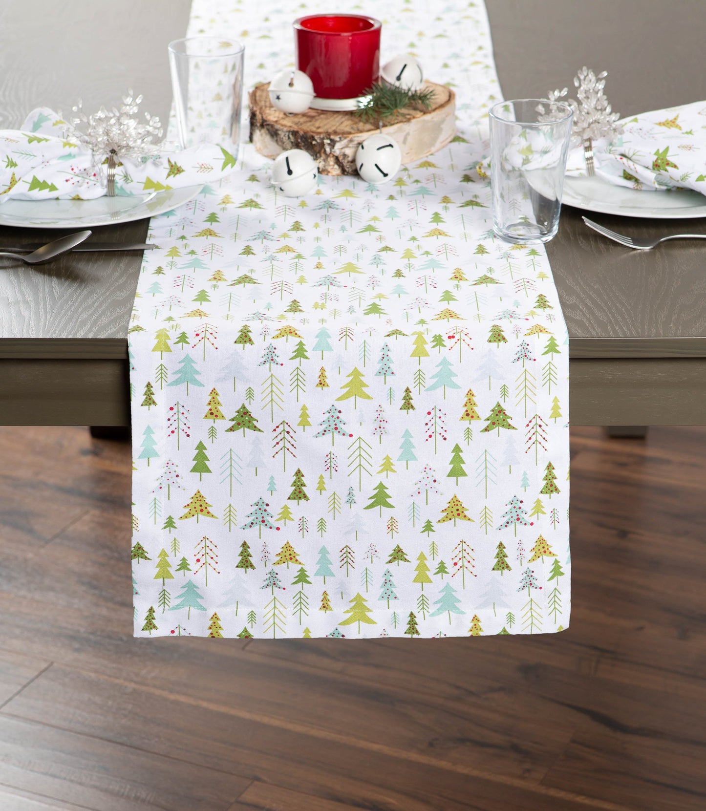 Holiday Woods Printed Table Runner 14X72