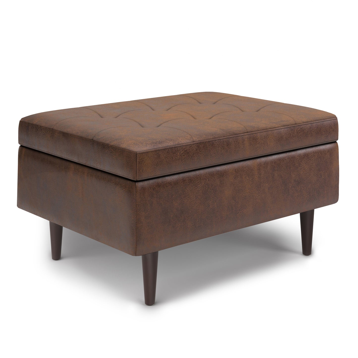 Purity Small Lift-Top Upholstered Tufted Rectangular Ottoman