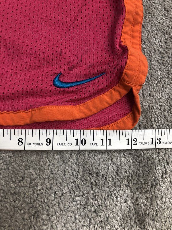 Nike Shorts Womens Medium Pink Dri Fit Activewear Athletic Running Swoosh Logo