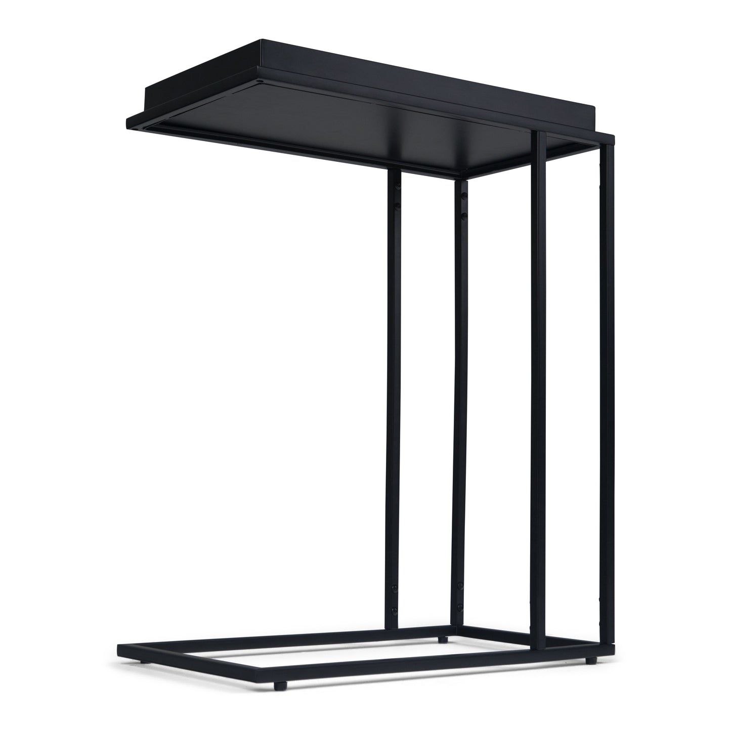 C-Shaped Side Table with Removable Tray Top