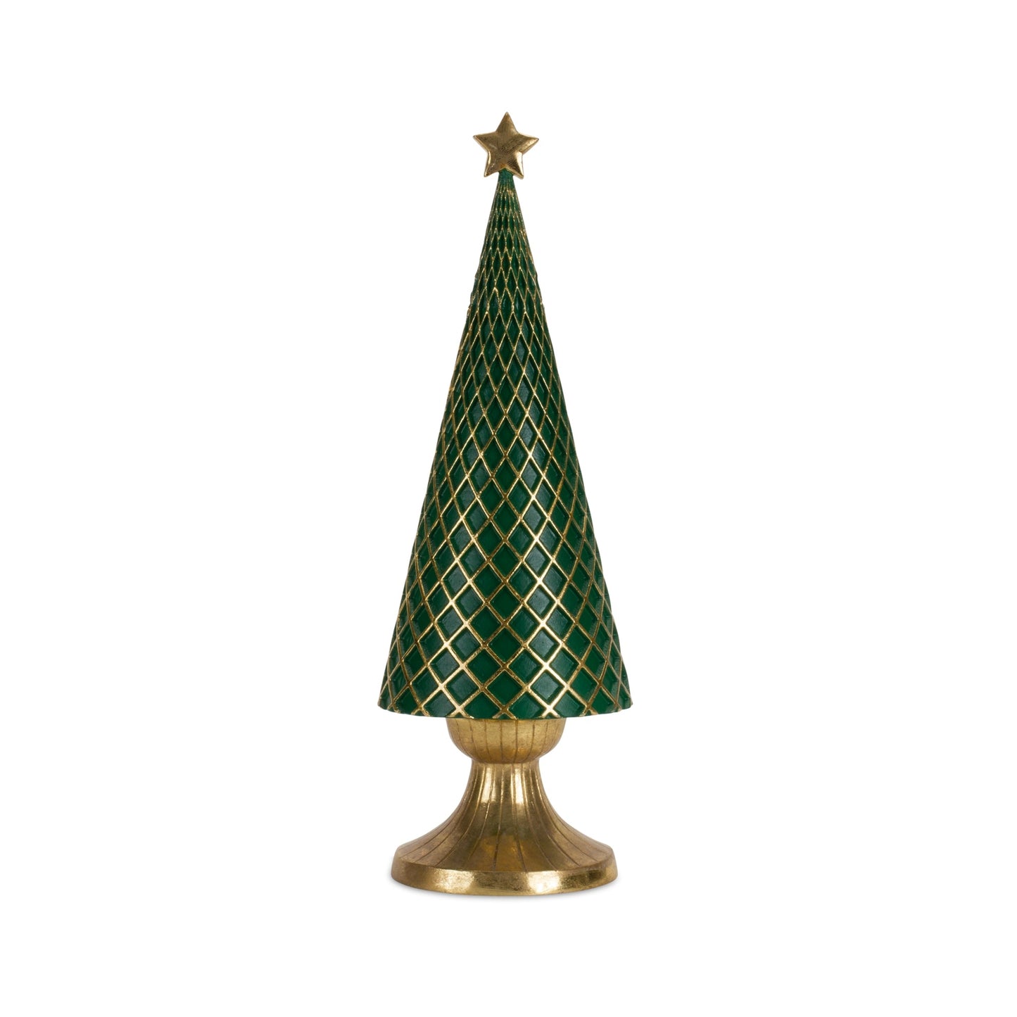Geometric Gold Holiday Tree Decor, Set of 3
