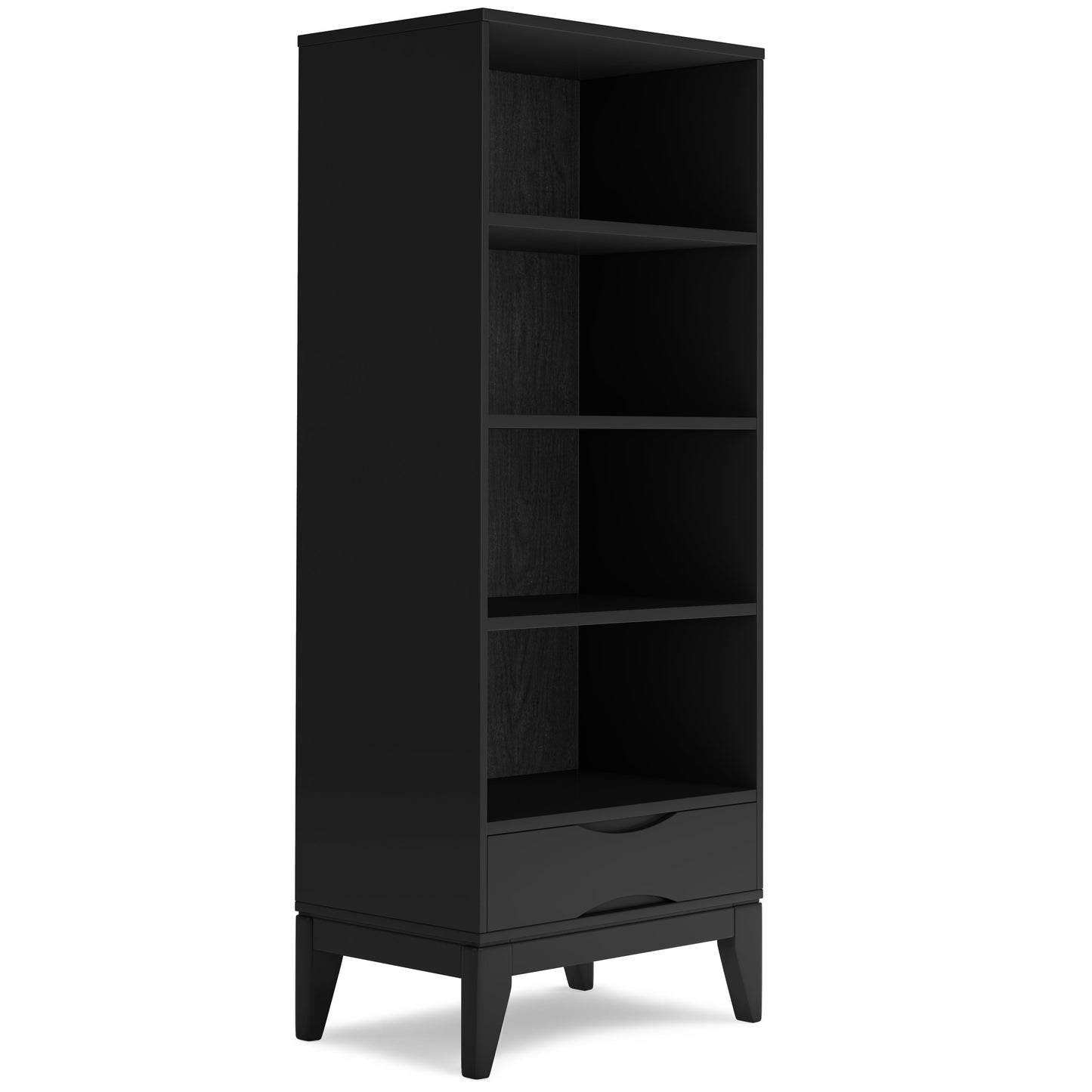 Enlighten Bookcase with 4 Shelves and Drawer