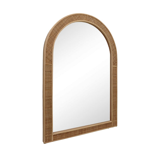 Arched Rattan Wall Mirror