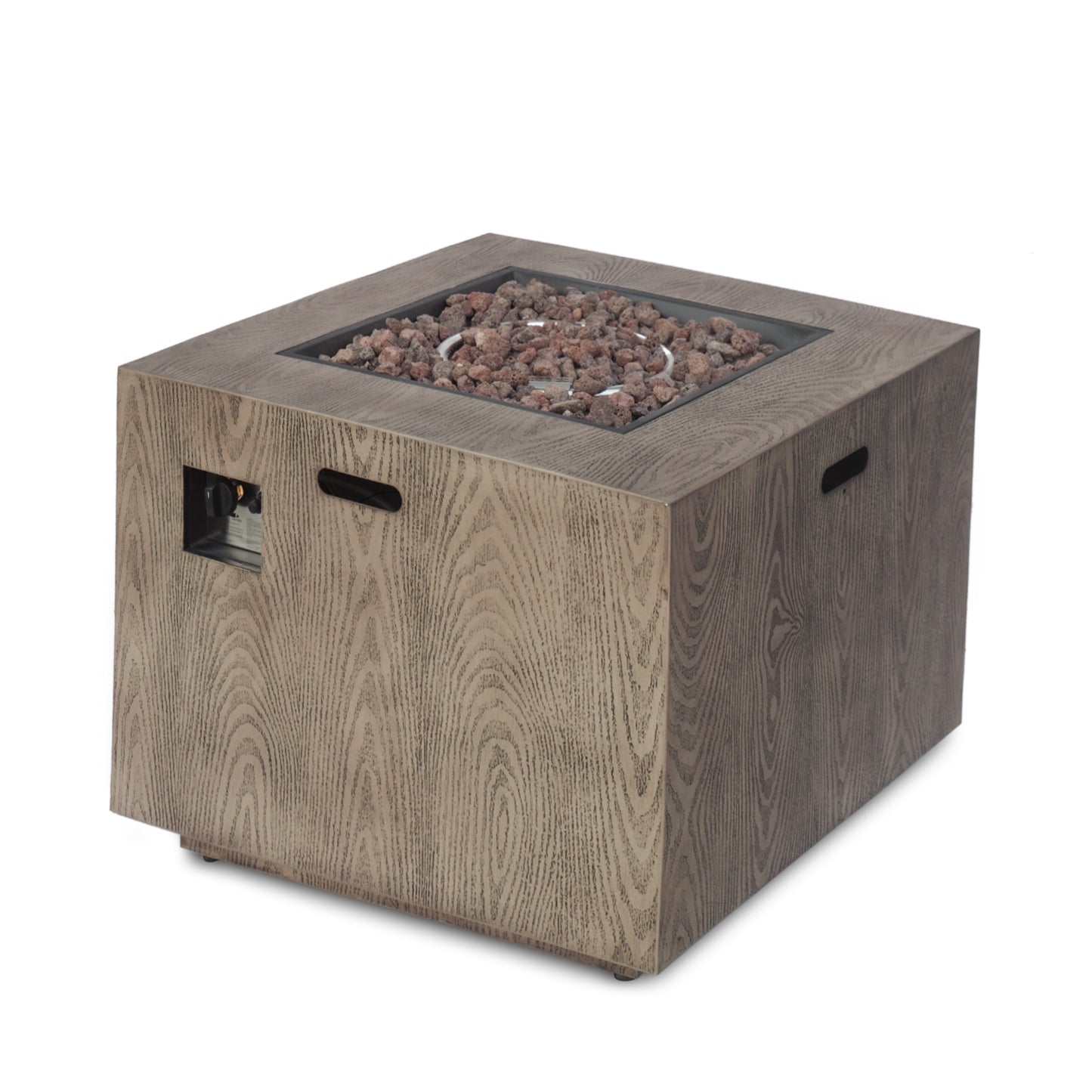 Outdoor Square Concrete Gas Burning Firepit