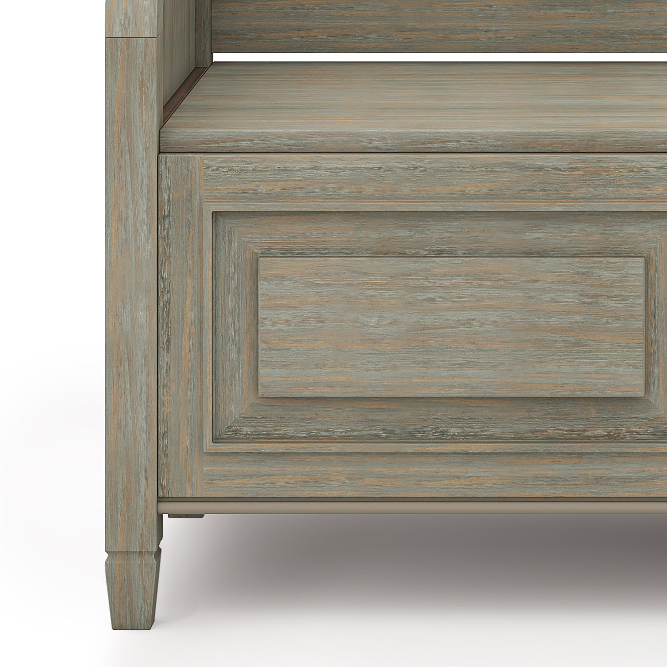 Lucidity Storage Bench with Lift-up Lids and Raised Panels