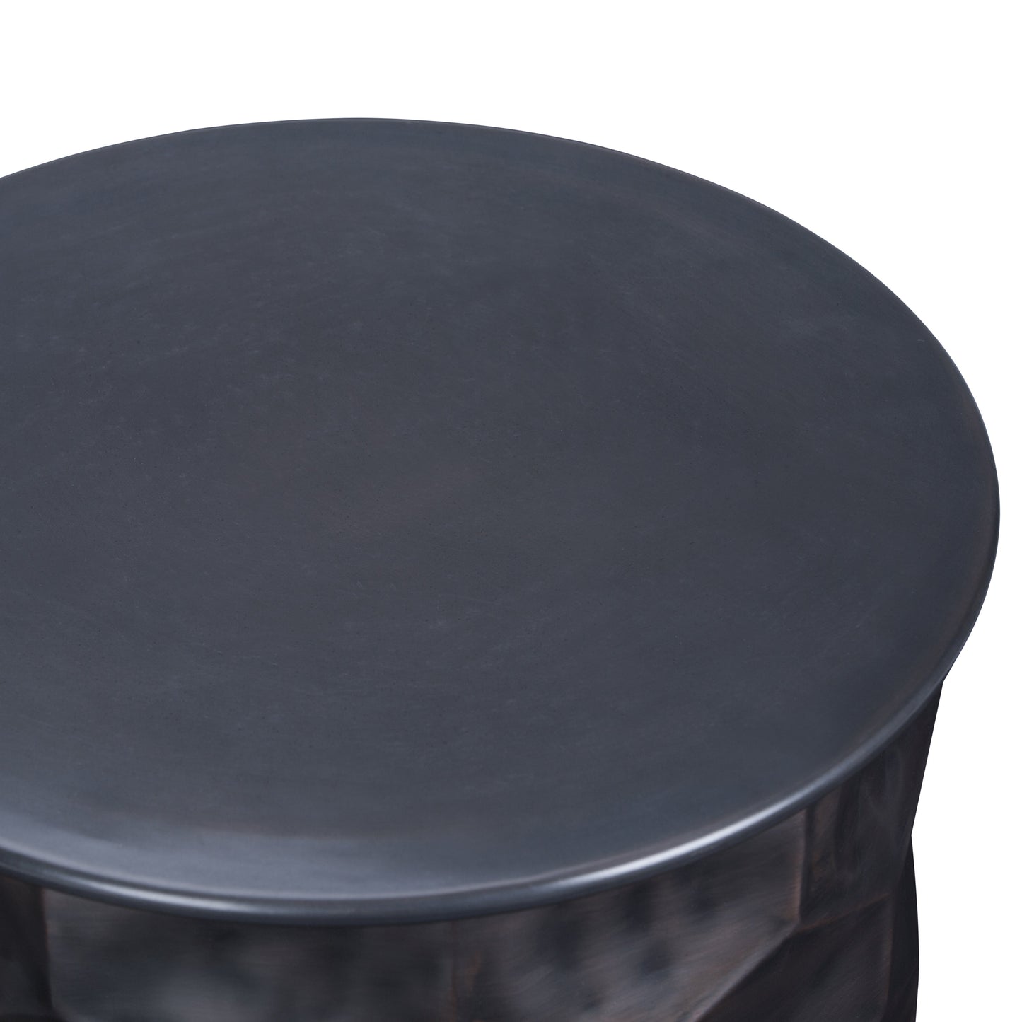 Opalescence Metal Side Table with Removable Round Top and Honey Comb Design