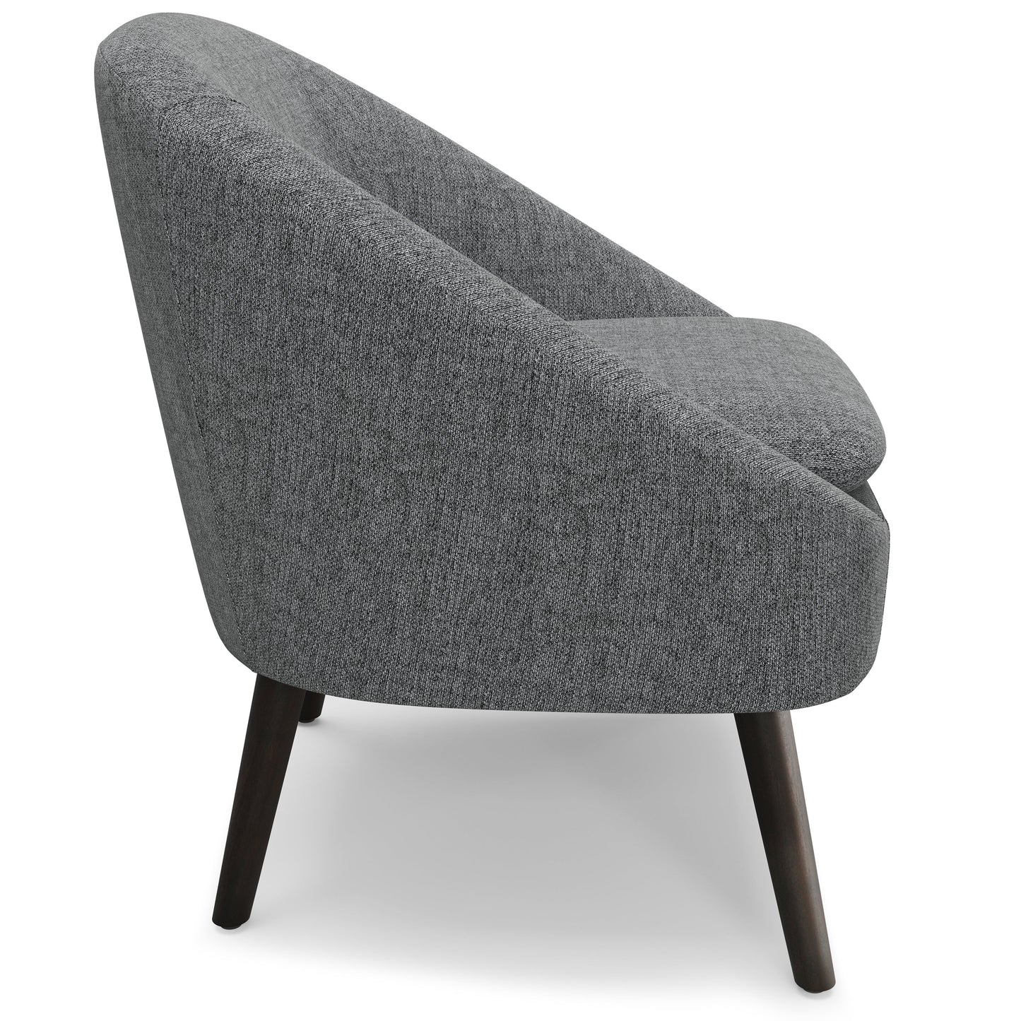 Divine Upholstered Accent Chair with Removable Cushioned Seat and Curved Back
