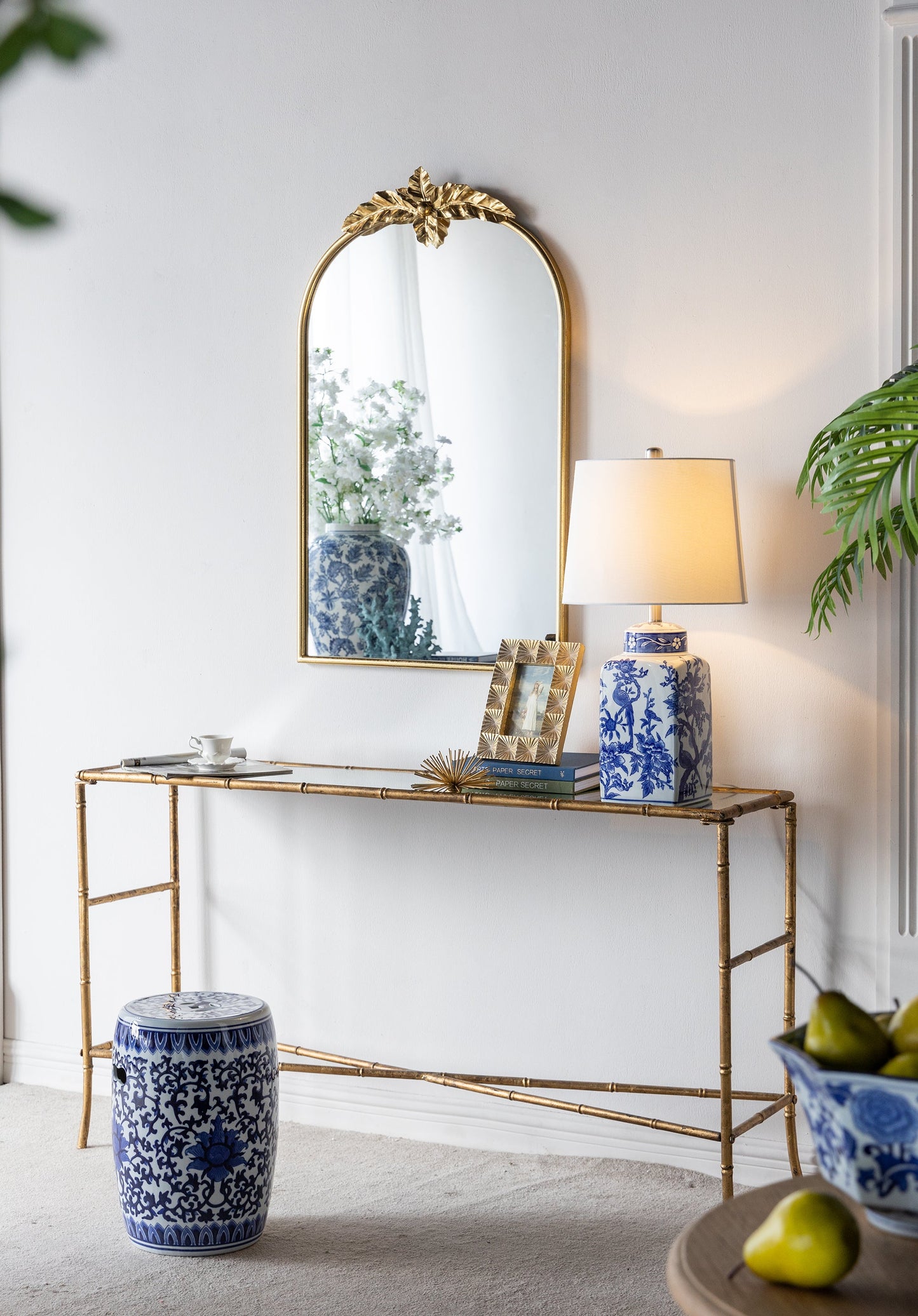 Wonderer Arched Wall Mirror with Metal Frame